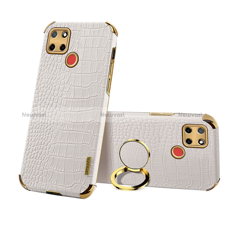 Soft Luxury Leather Snap On Case Cover XD4 for Realme 7i RMX2193 White