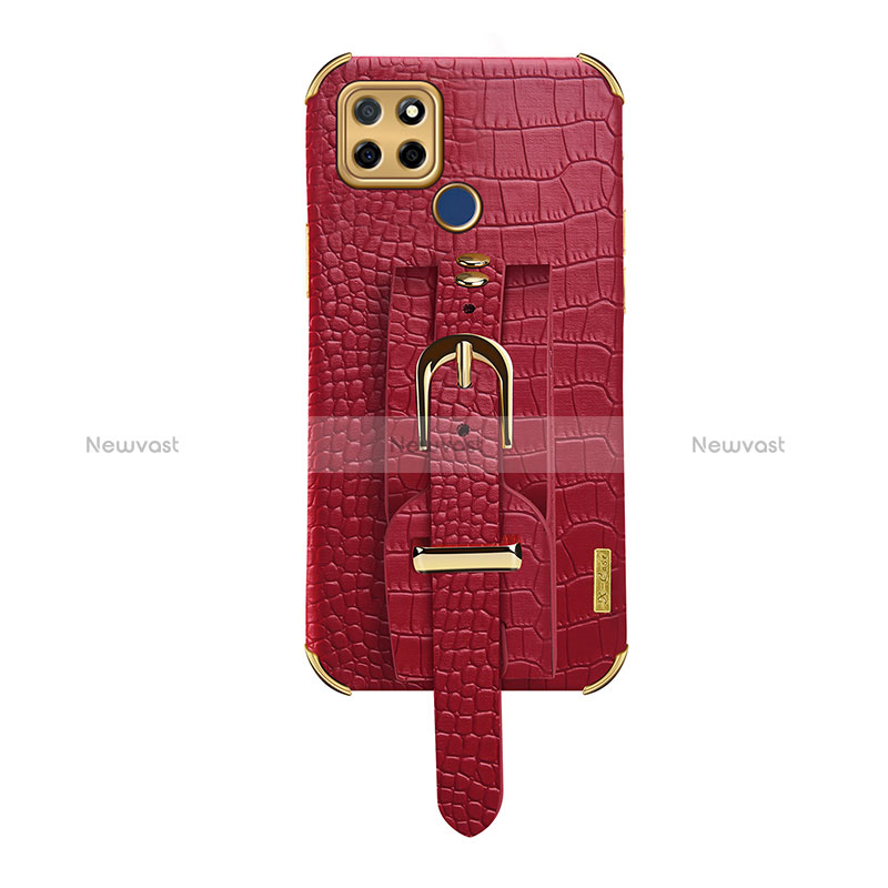 Soft Luxury Leather Snap On Case Cover XD4 for Realme Q2i 5G Red