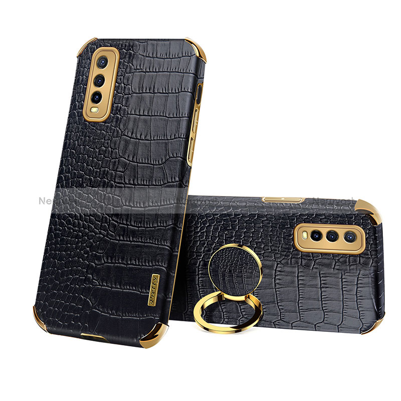 Soft Luxury Leather Snap On Case Cover XD4 for Vivo iQOO U1 Black