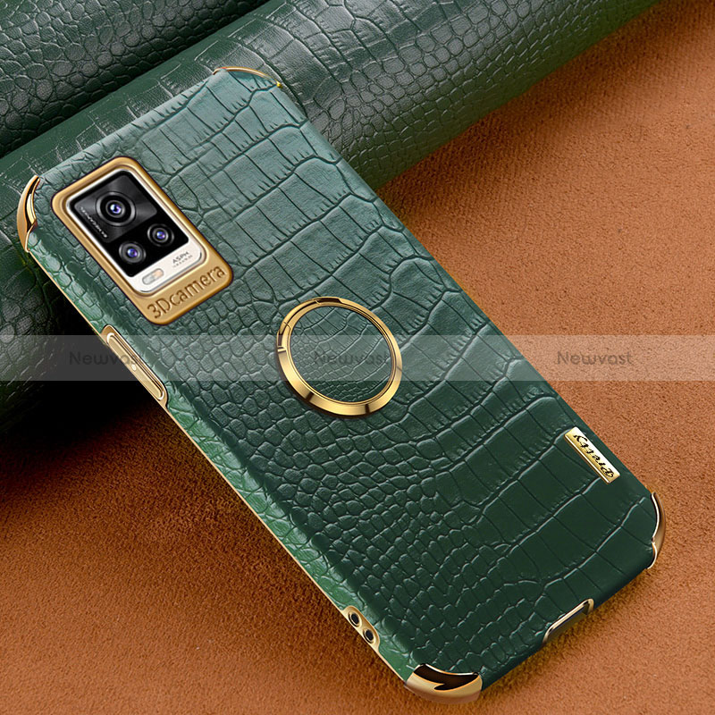 Soft Luxury Leather Snap On Case Cover XD4 for Vivo V20 (2021) Green