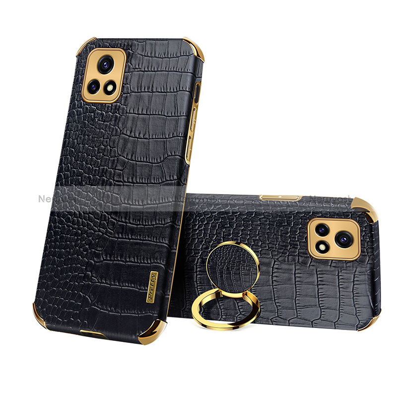 Soft Luxury Leather Snap On Case Cover XD4 for Vivo Y31s 5G Black