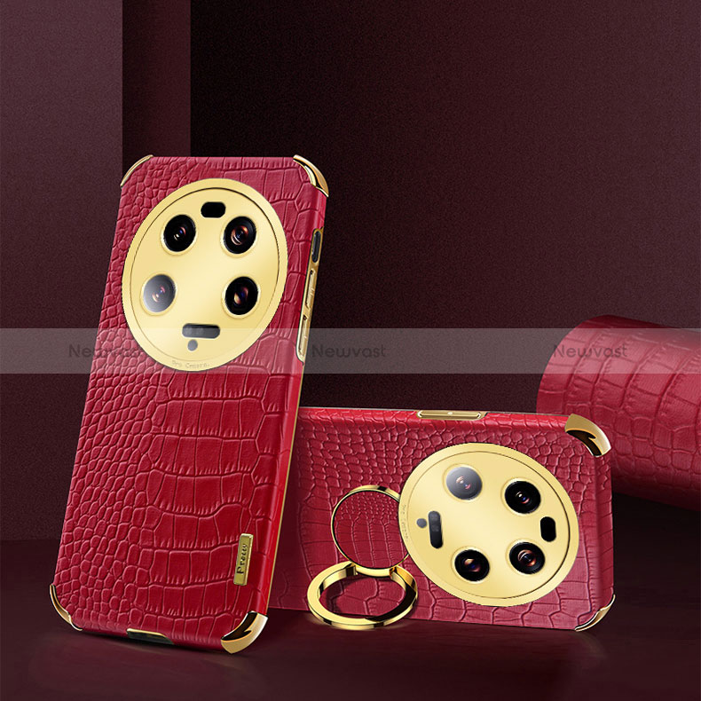 Soft Luxury Leather Snap On Case Cover XD4 for Xiaomi Mi 13 Ultra 5G Red