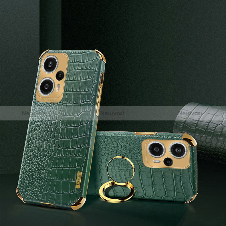 Soft Luxury Leather Snap On Case Cover XD4 for Xiaomi Poco F5 5G Green