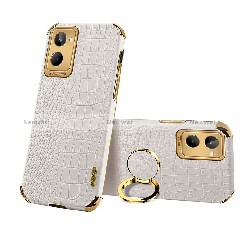 Soft Luxury Leather Snap On Case Cover XD5 for Realme 10 4G White