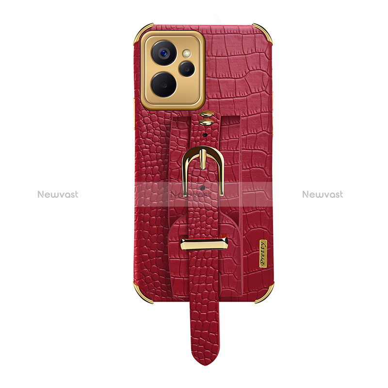 Soft Luxury Leather Snap On Case Cover XD5 for Realme 9i 5G Red
