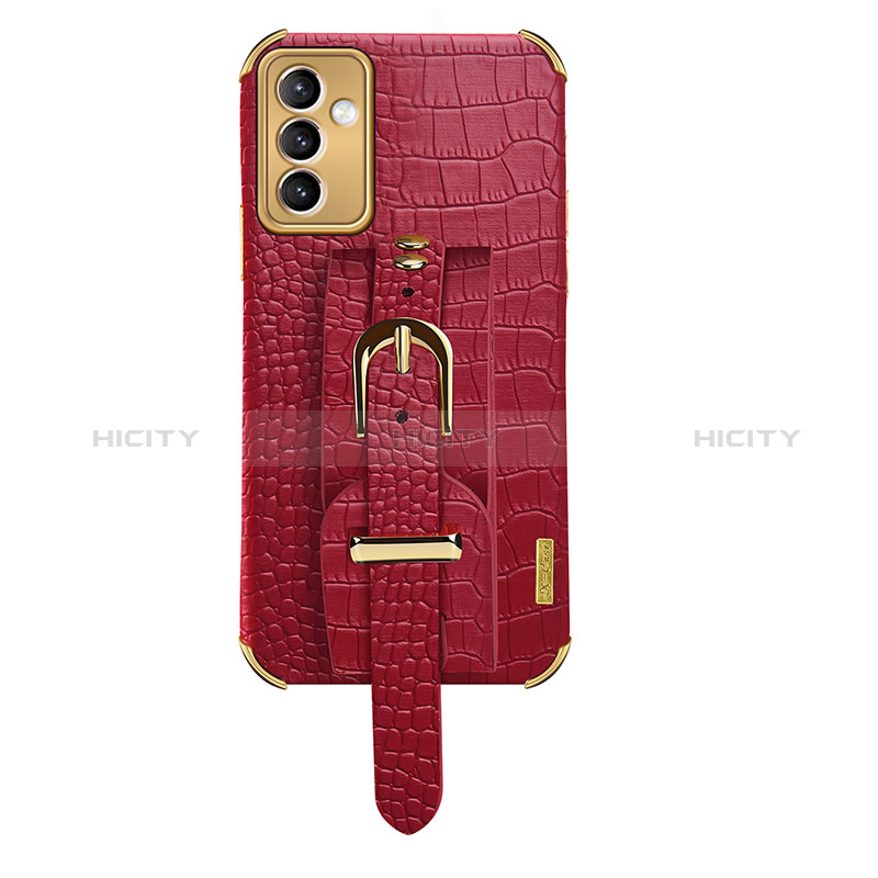 Soft Luxury Leather Snap On Case Cover XD5 for Samsung Galaxy A05s Red