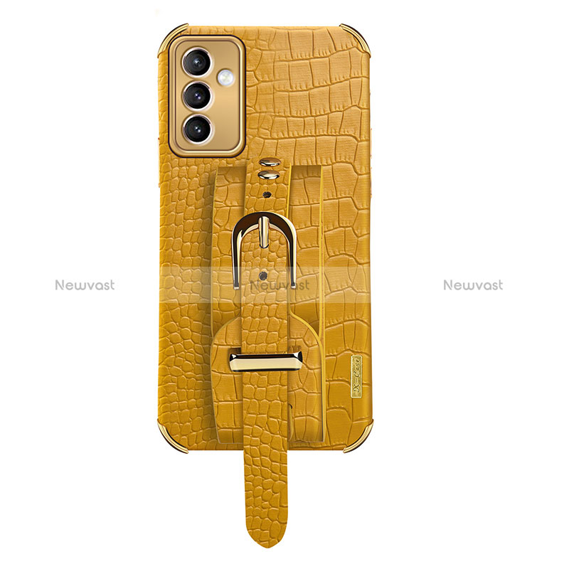 Soft Luxury Leather Snap On Case Cover XD5 for Samsung Galaxy A15 4G Yellow