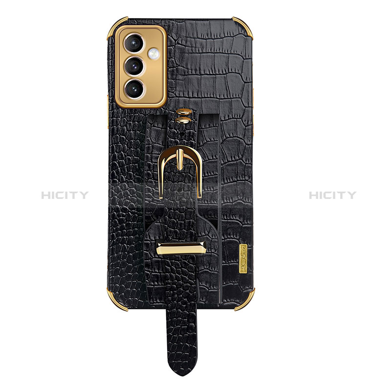 Soft Luxury Leather Snap On Case Cover XD5 for Samsung Galaxy A24 4G Black