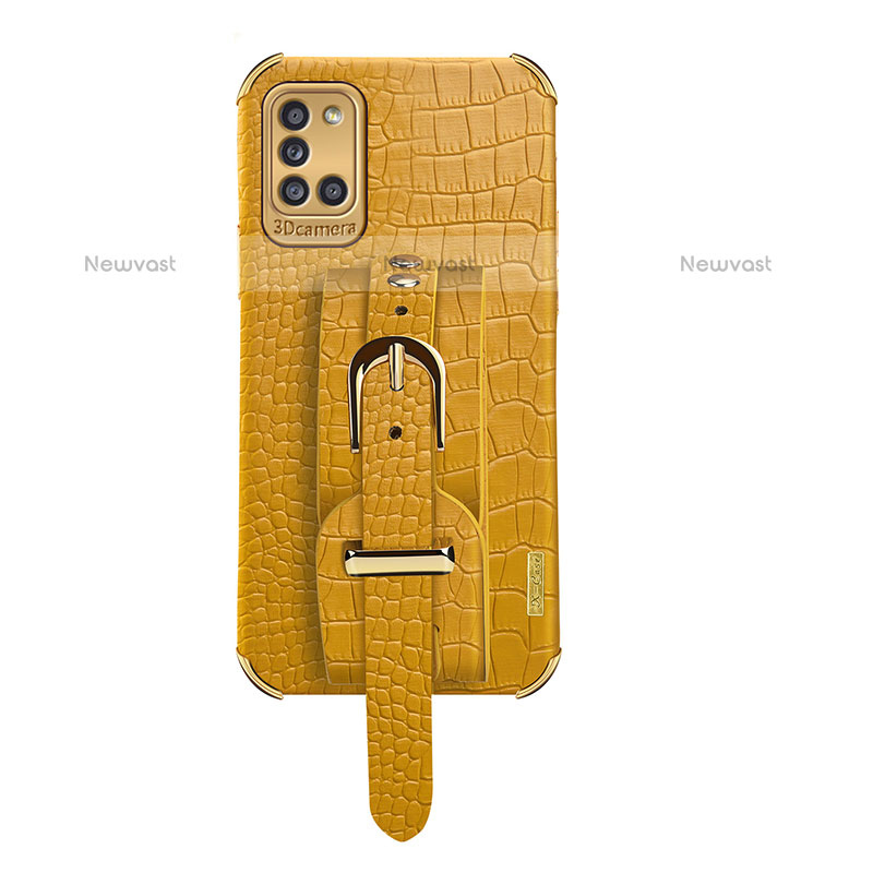 Soft Luxury Leather Snap On Case Cover XD5 for Samsung Galaxy A31 Yellow