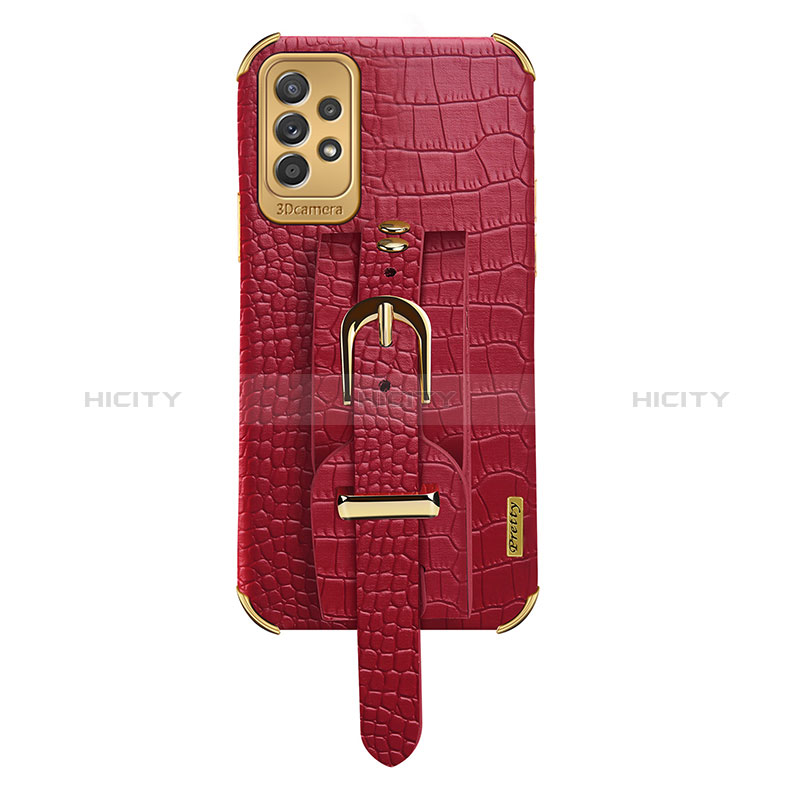 Soft Luxury Leather Snap On Case Cover XD5 for Samsung Galaxy A53 5G Red