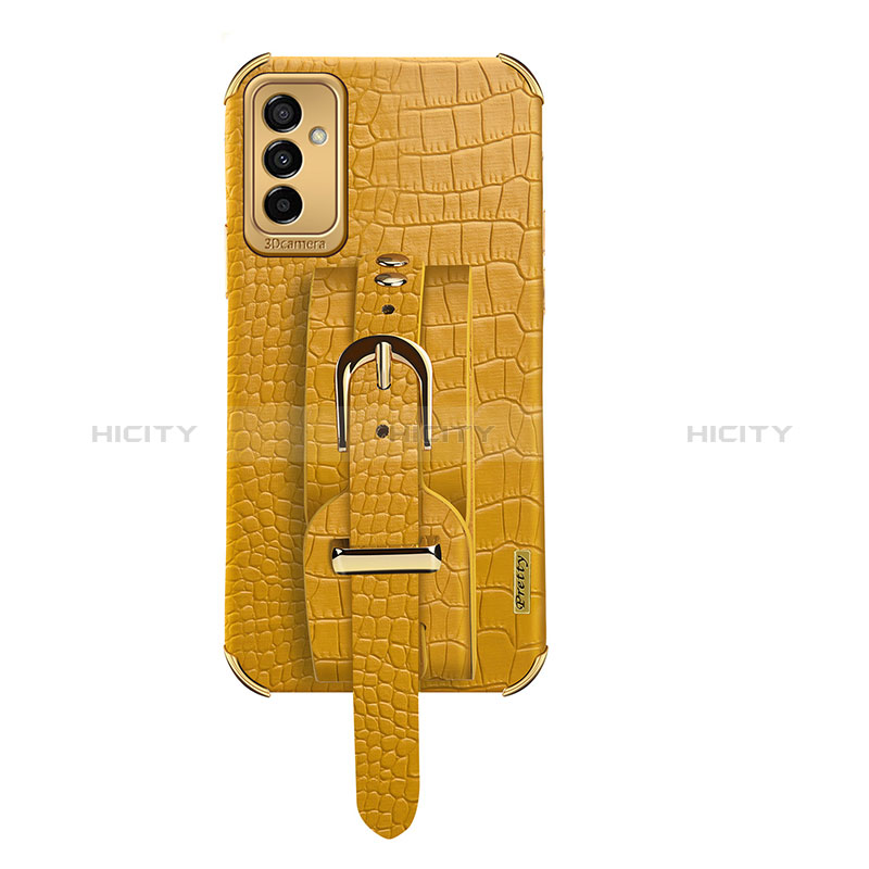 Soft Luxury Leather Snap On Case Cover XD5 for Samsung Galaxy F23 5G Yellow