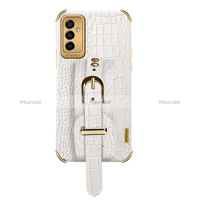 Soft Luxury Leather Snap On Case Cover XD5 for Samsung Galaxy M23 5G White