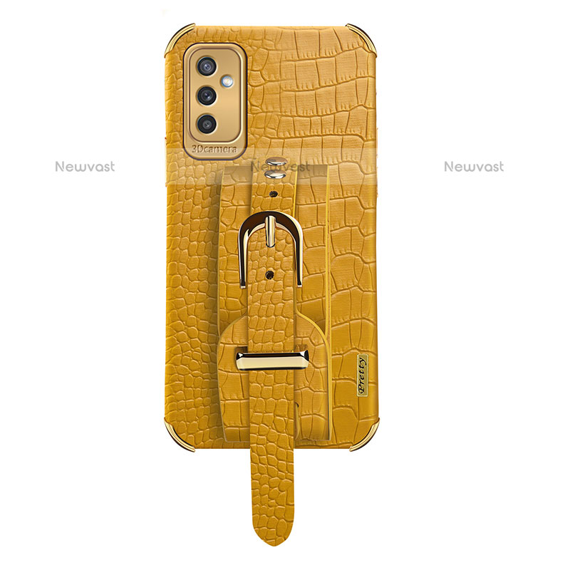 Soft Luxury Leather Snap On Case Cover XD5 for Samsung Galaxy M52 5G Yellow