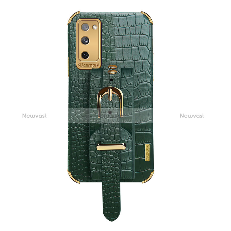 Soft Luxury Leather Snap On Case Cover XD5 for Samsung Galaxy S20 FE 4G Green