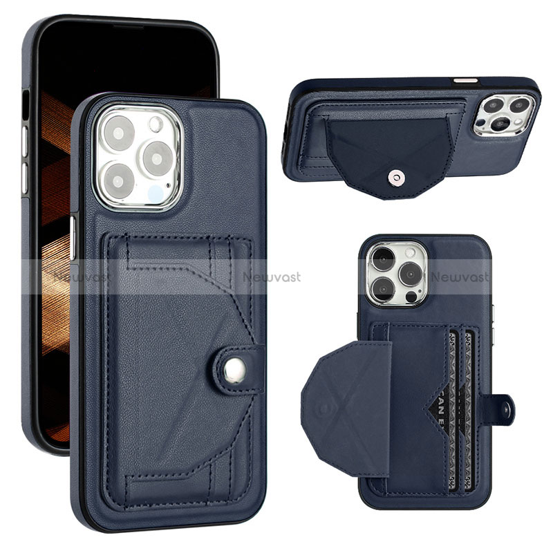 Soft Luxury Leather Snap On Case Cover Y01B for Apple iPhone 13 Pro