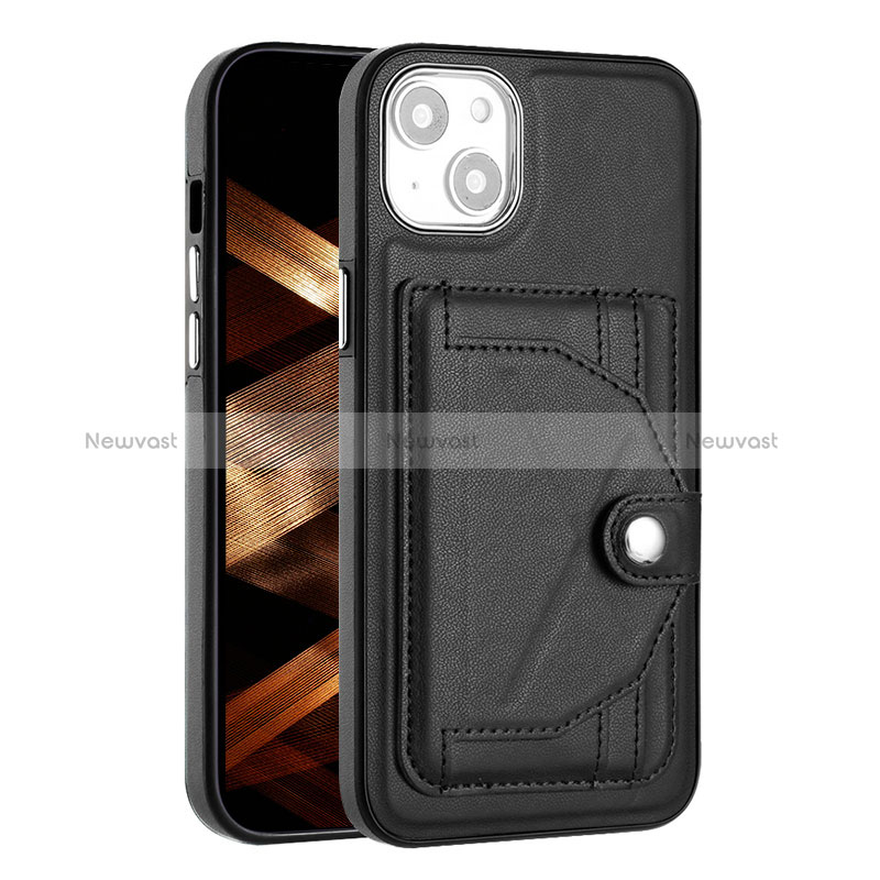 Soft Luxury Leather Snap On Case Cover Y01B for Apple iPhone 14