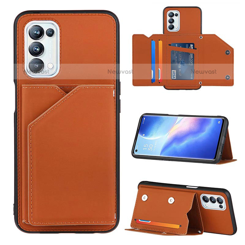 Soft Luxury Leather Snap On Case Cover Y01B for OnePlus Nord N200 5G