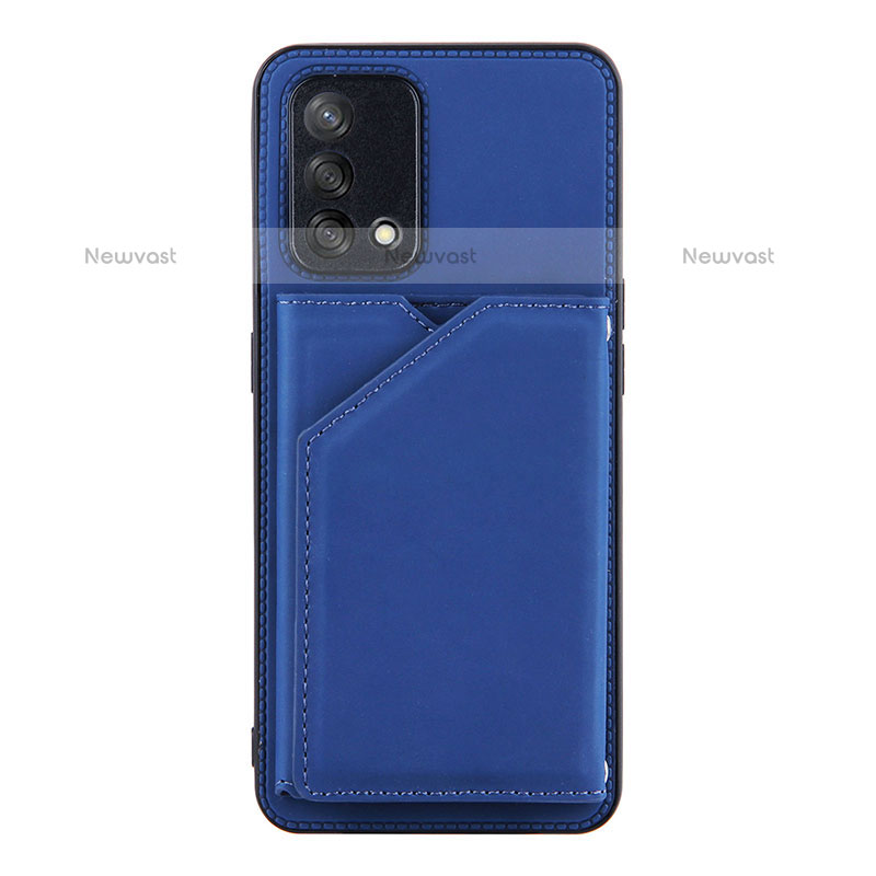 Soft Luxury Leather Snap On Case Cover Y01B for Oppo A74 4G