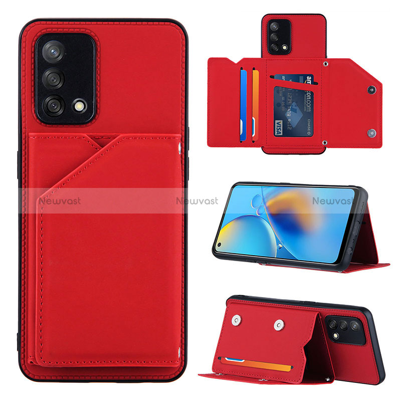 Soft Luxury Leather Snap On Case Cover Y01B for Oppo A95 4G