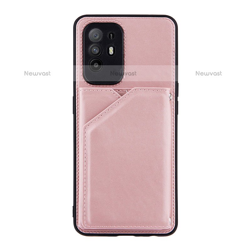 Soft Luxury Leather Snap On Case Cover Y01B for Oppo A95 5G
