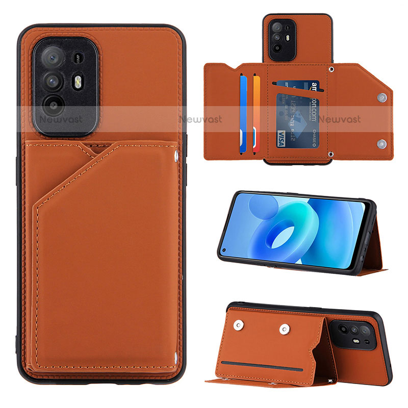 Soft Luxury Leather Snap On Case Cover Y01B for Oppo A95 5G