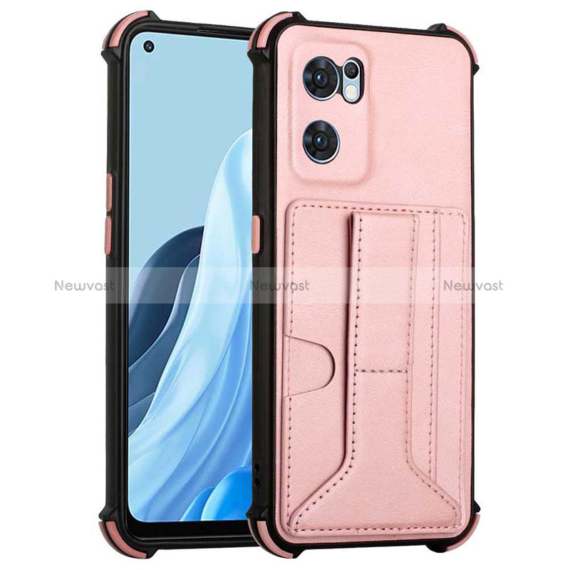 Soft Luxury Leather Snap On Case Cover Y01B for Oppo Find X5 Lite 5G