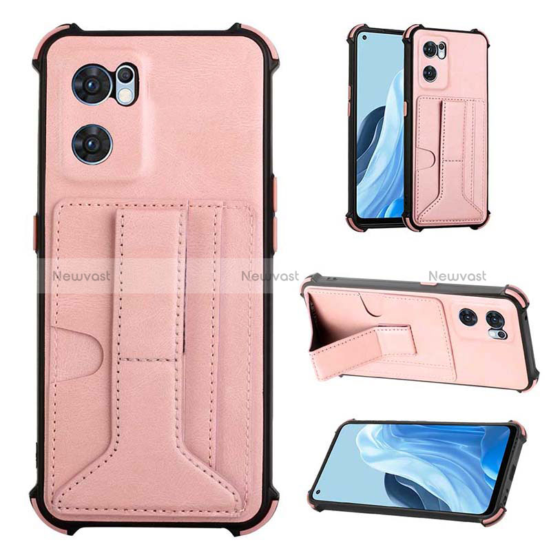 Soft Luxury Leather Snap On Case Cover Y01B for Oppo Find X5 Lite 5G