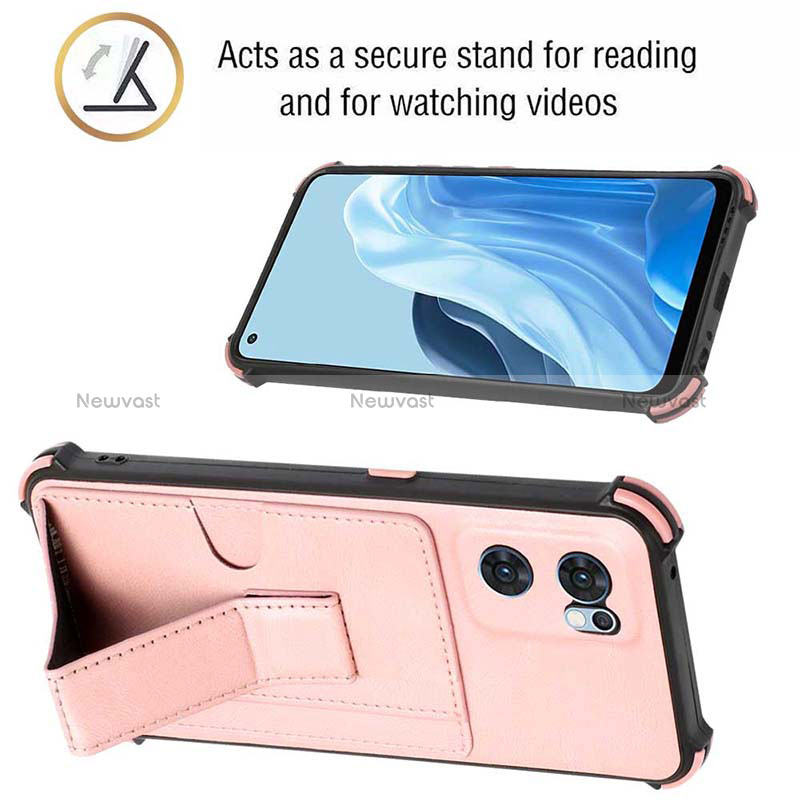 Soft Luxury Leather Snap On Case Cover Y01B for Oppo Find X5 Lite 5G