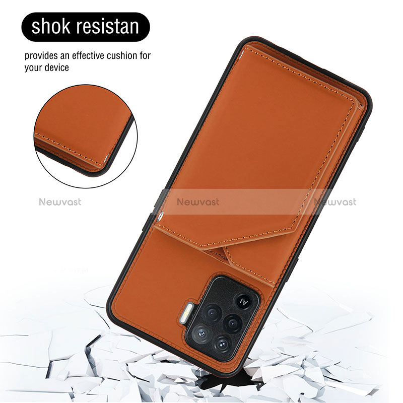 Soft Luxury Leather Snap On Case Cover Y01B for Oppo Reno5 Lite