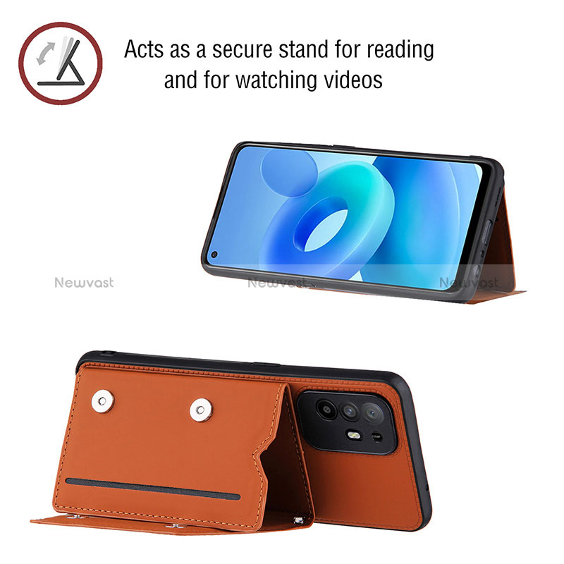 Soft Luxury Leather Snap On Case Cover Y01B for Oppo Reno5 Z 5G
