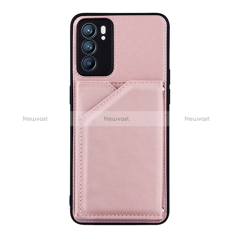 Soft Luxury Leather Snap On Case Cover Y01B for Oppo Reno6 5G