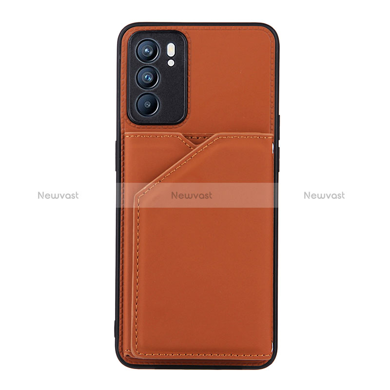 Soft Luxury Leather Snap On Case Cover Y01B for Oppo Reno6 5G