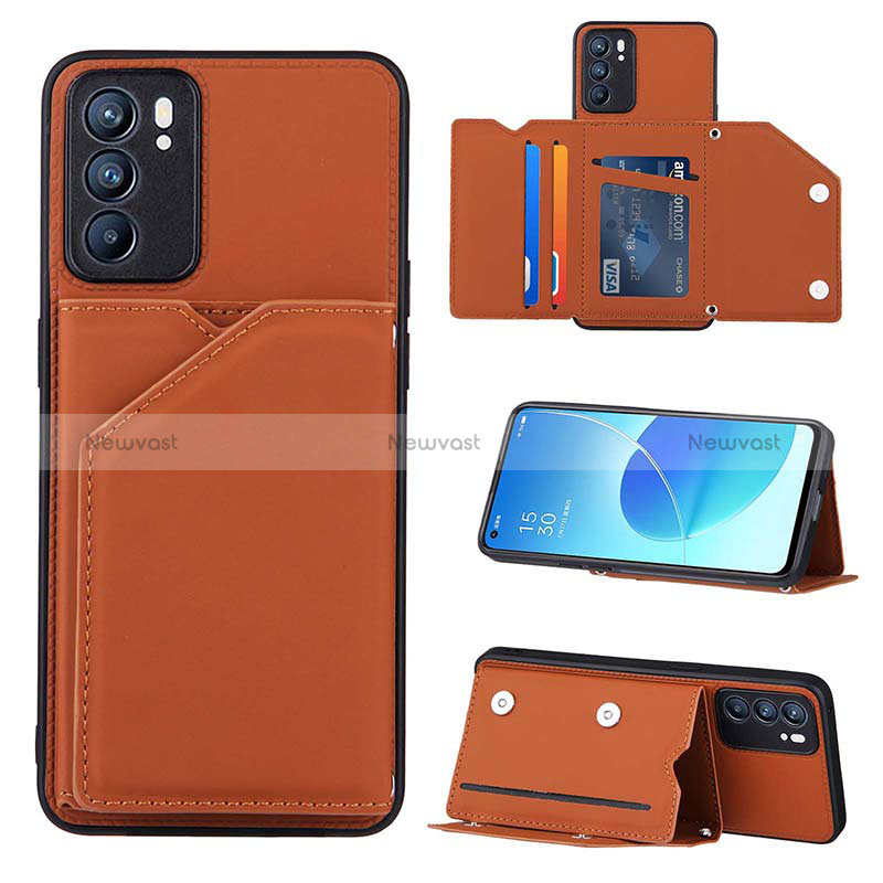 Soft Luxury Leather Snap On Case Cover Y01B for Oppo Reno6 5G