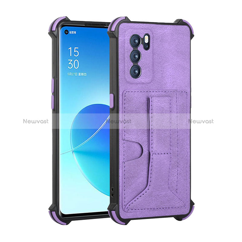 Soft Luxury Leather Snap On Case Cover Y01B for Oppo Reno6 Pro 5G India