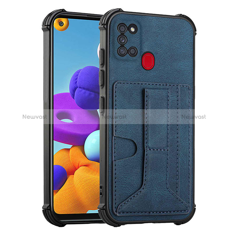 Soft Luxury Leather Snap On Case Cover Y01B for Samsung Galaxy A21s