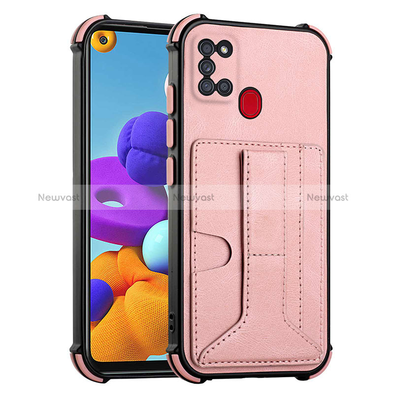 Soft Luxury Leather Snap On Case Cover Y01B for Samsung Galaxy A21s