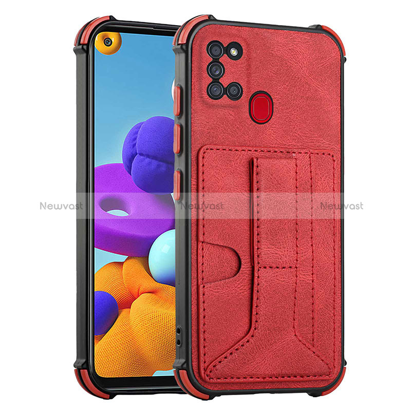 Soft Luxury Leather Snap On Case Cover Y01B for Samsung Galaxy A21s