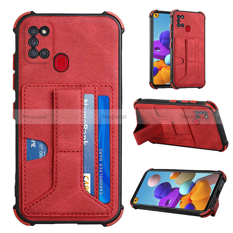 Soft Luxury Leather Snap On Case Cover Y01B for Samsung Galaxy A21s