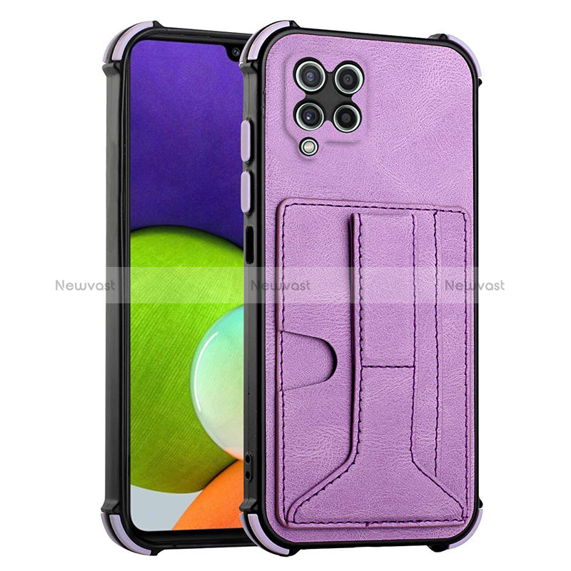 Soft Luxury Leather Snap On Case Cover Y01B for Samsung Galaxy A22 4G