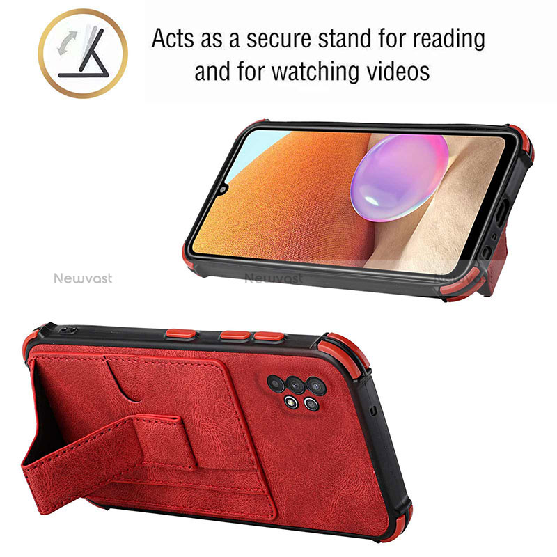 Soft Luxury Leather Snap On Case Cover Y01B for Samsung Galaxy A32 5G