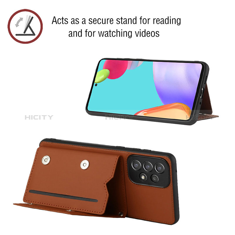 Soft Luxury Leather Snap On Case Cover Y01B for Samsung Galaxy A73 5G