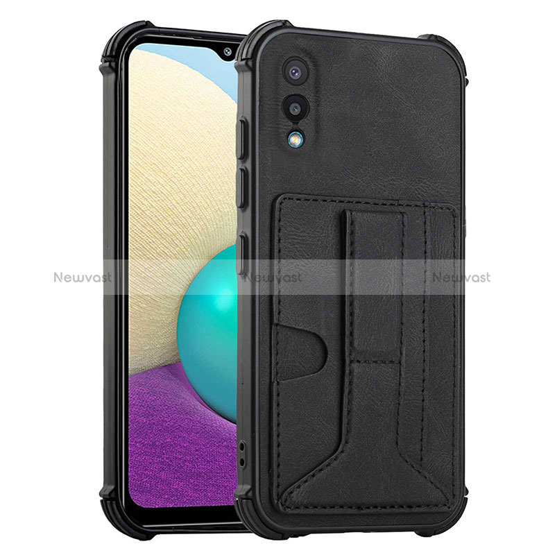 Soft Luxury Leather Snap On Case Cover Y01B for Samsung Galaxy M02