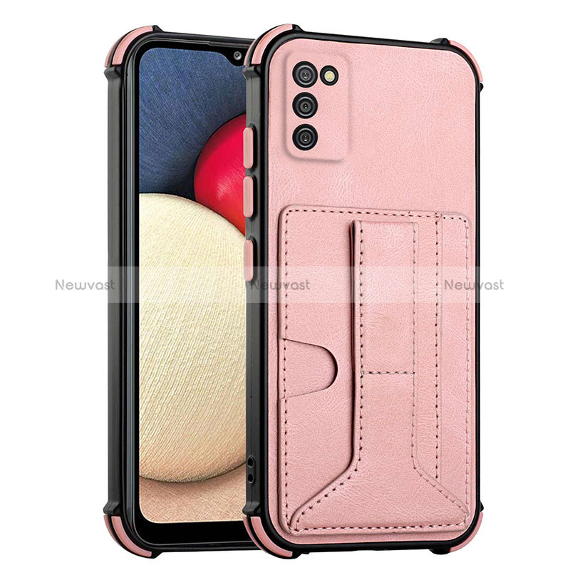 Soft Luxury Leather Snap On Case Cover Y01B for Samsung Galaxy M02s