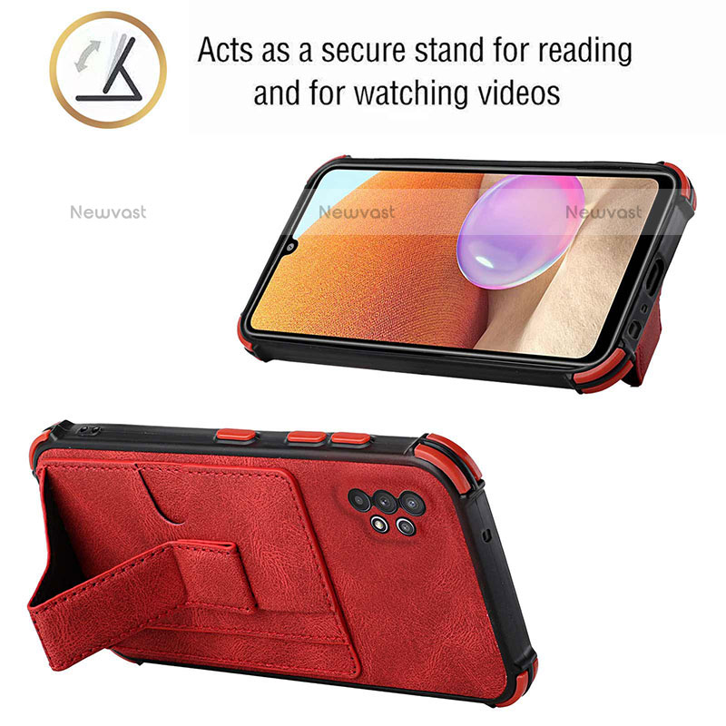 Soft Luxury Leather Snap On Case Cover Y01B for Samsung Galaxy M32 5G