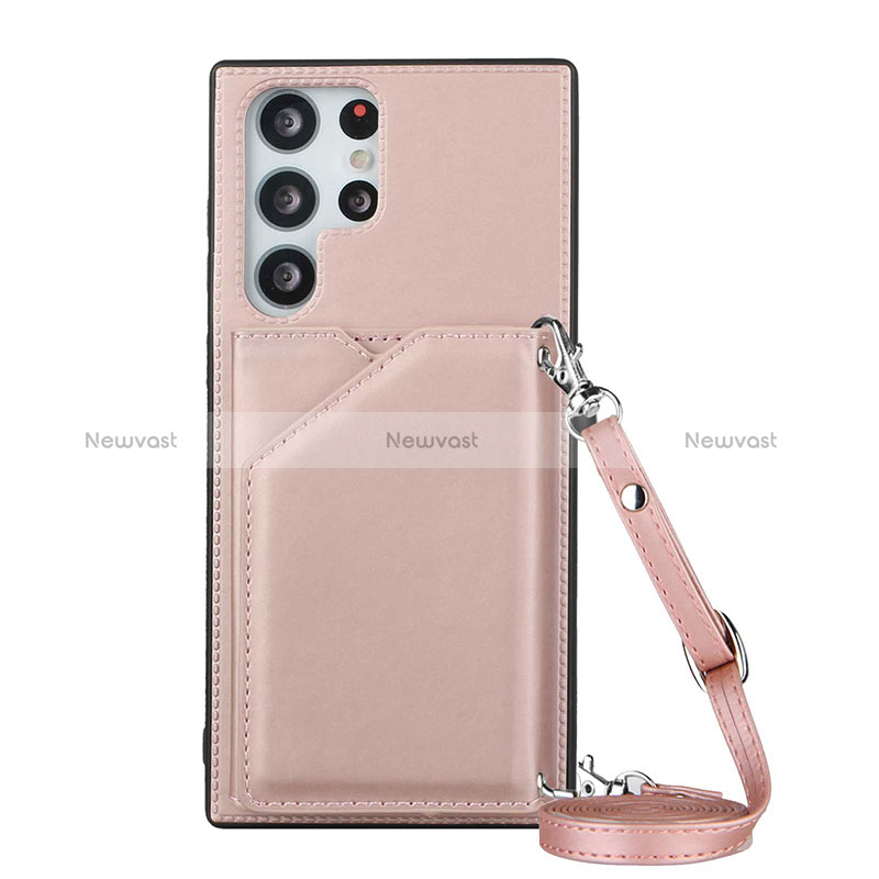 Soft Luxury Leather Snap On Case Cover Y01B for Samsung Galaxy S24 Ultra 5G