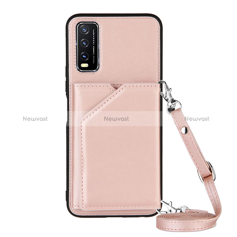 Soft Luxury Leather Snap On Case Cover Y01B for Vivo Y12A