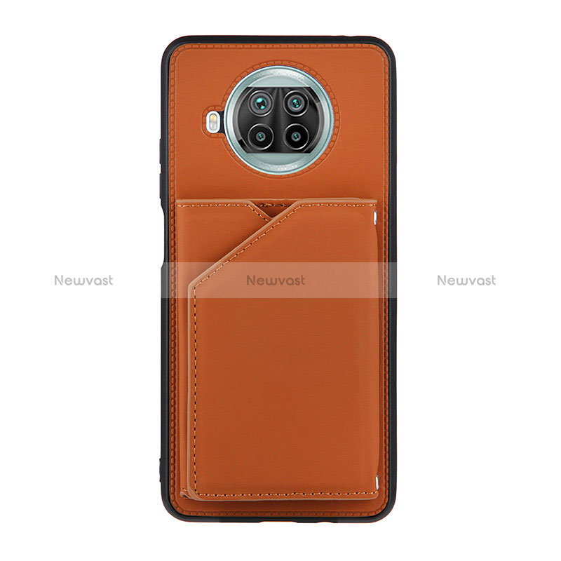 Soft Luxury Leather Snap On Case Cover Y01B for Xiaomi Mi 10i 5G Brown