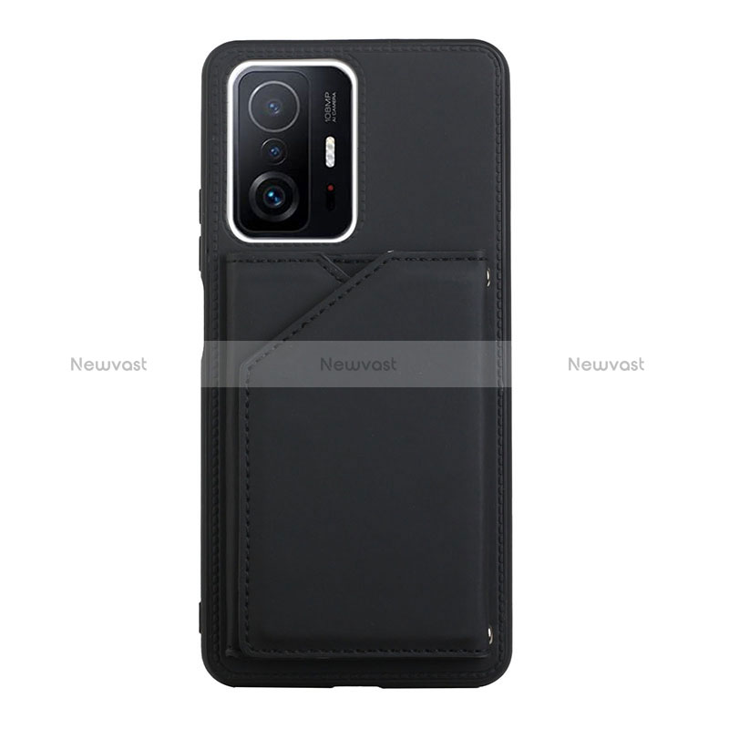 Soft Luxury Leather Snap On Case Cover Y01B for Xiaomi Mi 11T 5G Black