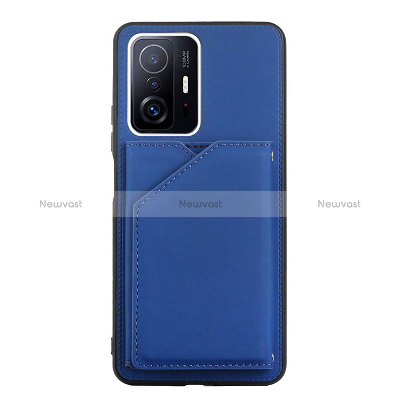 Soft Luxury Leather Snap On Case Cover Y01B for Xiaomi Mi 11T 5G Blue