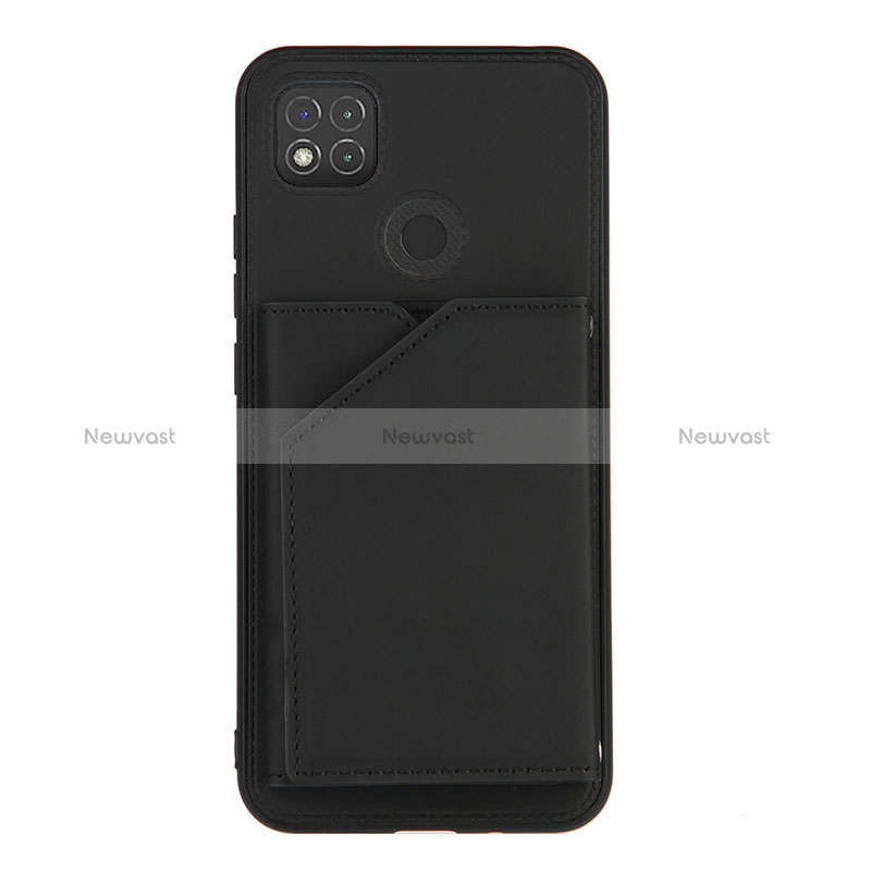 Soft Luxury Leather Snap On Case Cover Y01B for Xiaomi POCO C31 Black